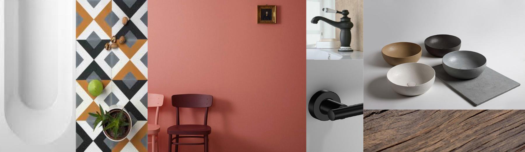 Moodboard de la salle de bain. Projet-Tharon-plage-maison-de-vacances-jerome-barrier